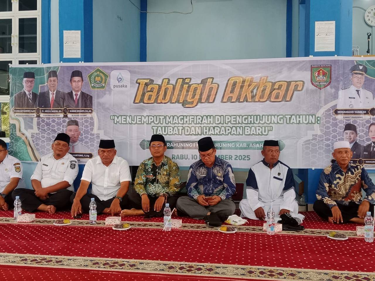 KUA Rahuning Gelar Tabligh Akbar dan Salurkan Bantuan Sembako untuk Fakir Miskin
