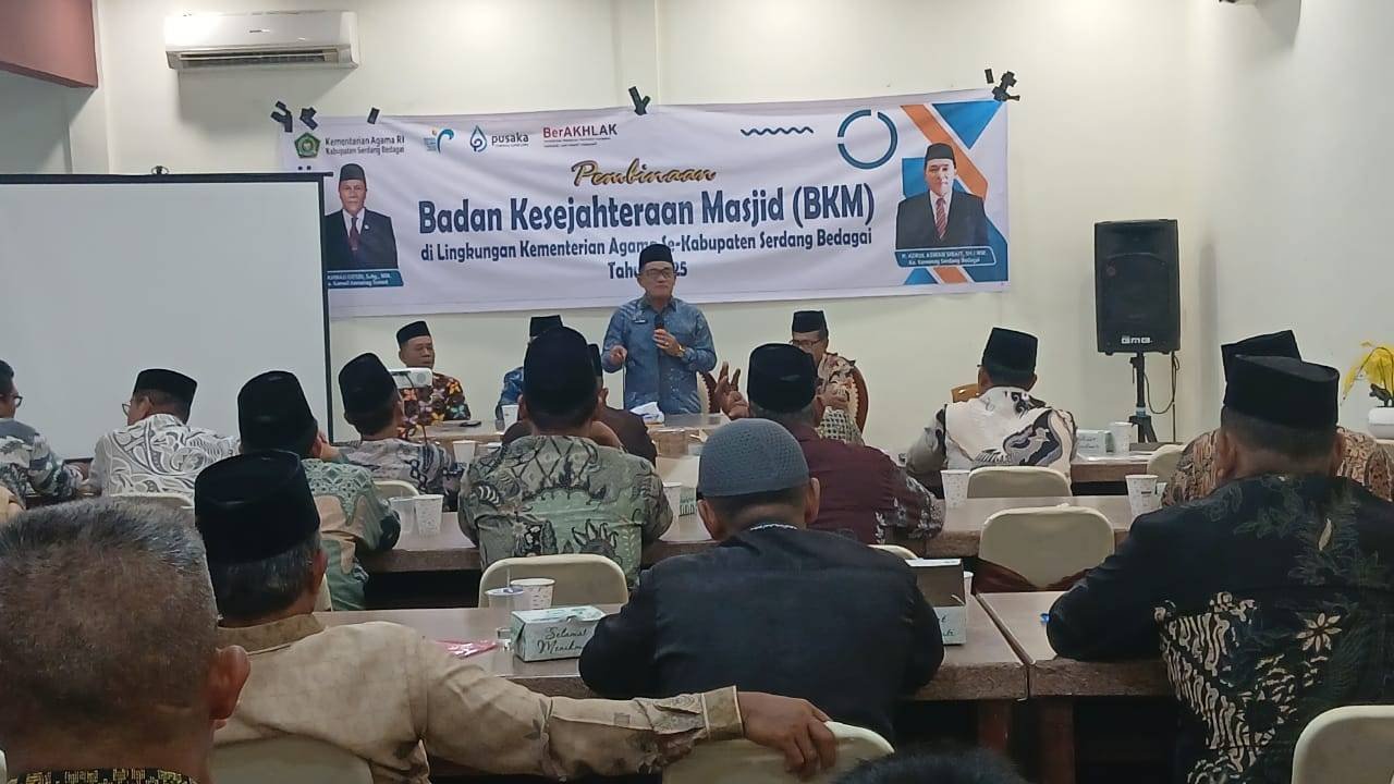 Perkuat Tata Kelola Masjid, KUA Pantai Cermin Hadir dalam Pembinaan BKM Kabupaten