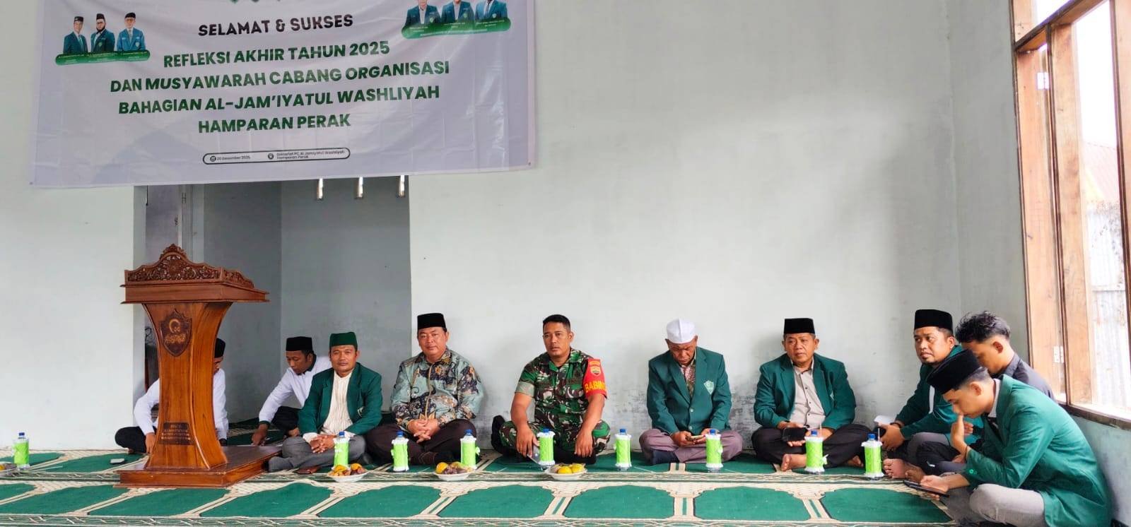 Hadiri Refleksi Akhir Tahun, Ka KUA Bakar Semangat PC Al Wasliyah Hamparan Perak