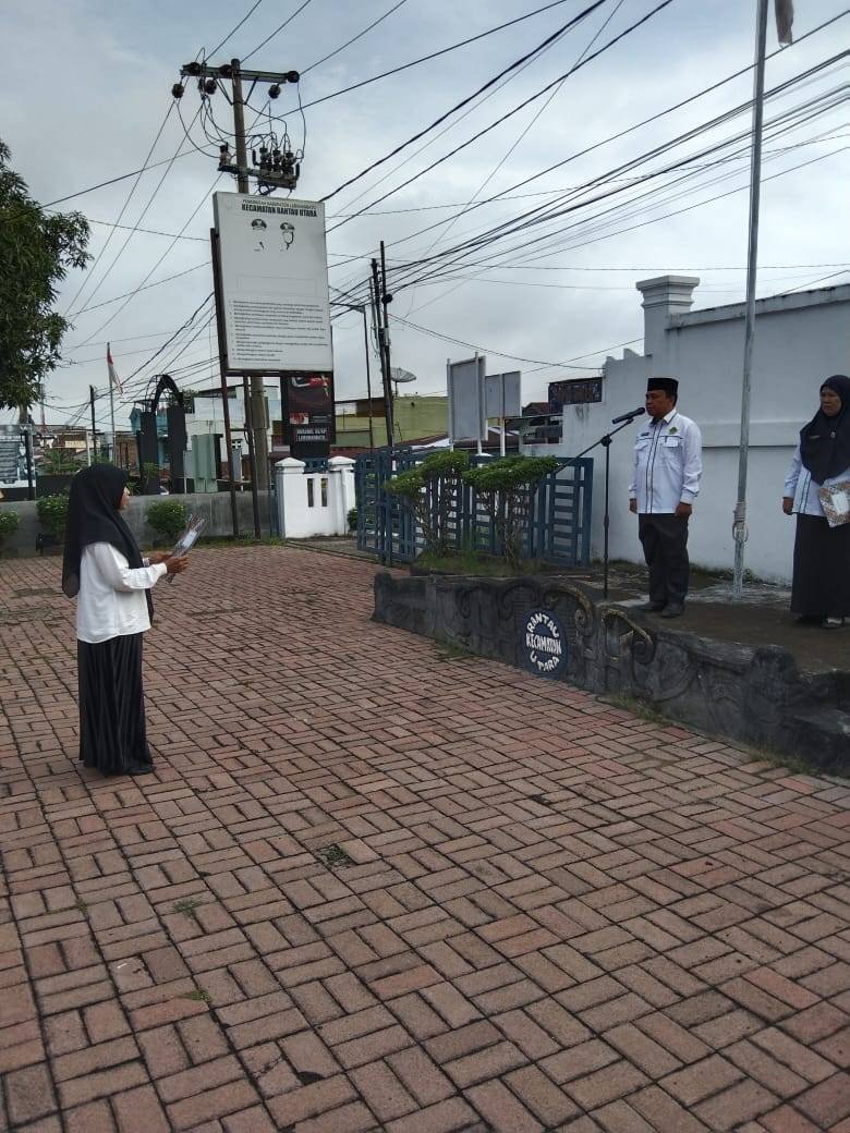 Ka KUA Rantau Utara Pembina Apel Gabungan Instansi se-Kecamatan Rantau Utara