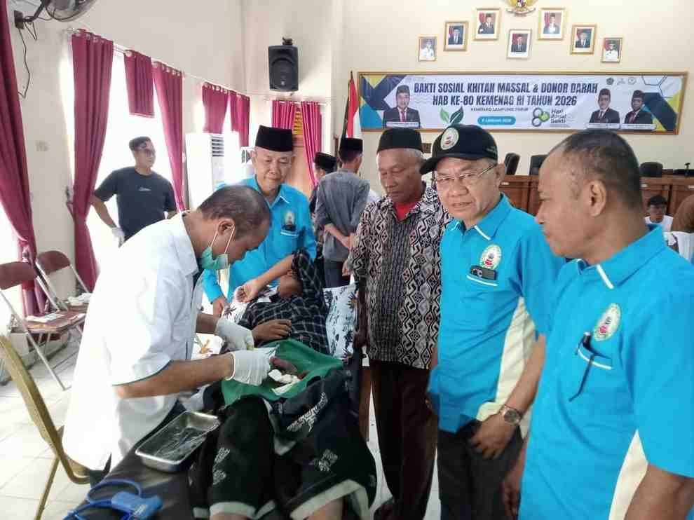 PC APRI Lampung Timur Sukseskan Khitan Massal HAB 80
