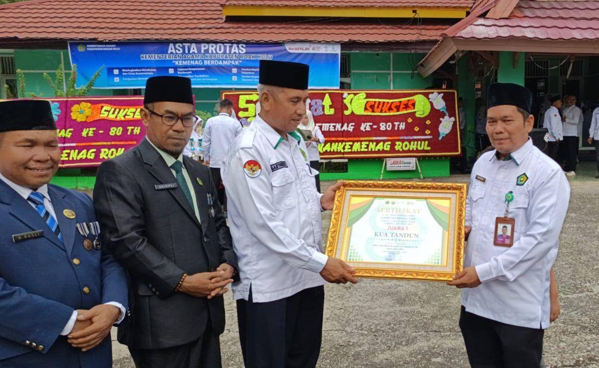 Implementasikan Asta Protas Ekoteologi, KUA Tandun Sabet Juara I Lomba Kemenag Asri Tingkat KUA se-Rokan Hulu