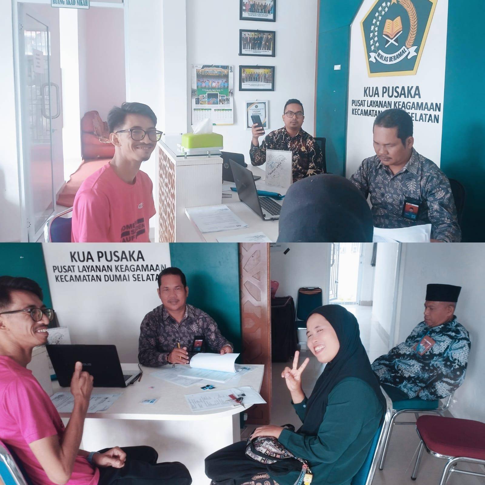 Kepercayaan Meningkat, WNA Asal Malaysia Kembali Daftar Pernikahan di KUA Dumai Selatan