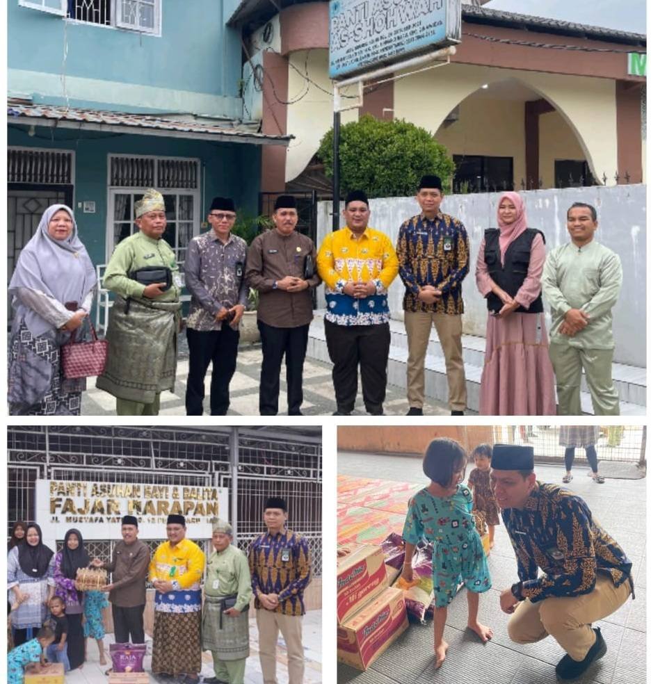 Ka. KUA Binawidya Dampingi Ka. Kankemenag Kota Pekanbaru Ke Panti Asuhan 