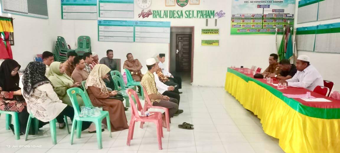 Rapat MTQ Tingkat Desa Sei Paham, KUA Sei Kepayang Dukung Sukses Pelaksanaan