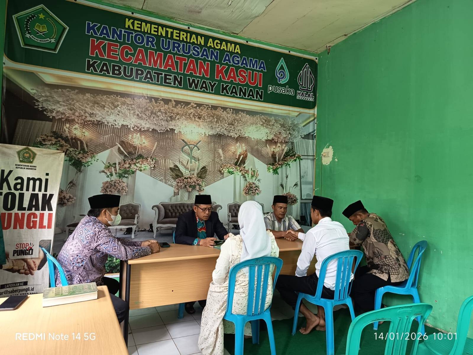 KUA Kasui Layani Nikah Kantor, Wujudkan Pelayanan Publik Mudah dan Bermartabat