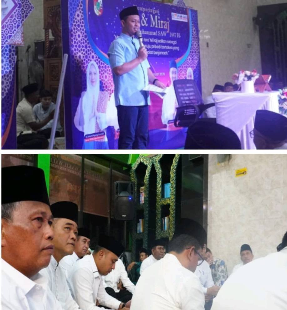 Ka. KUA Marpoyan Damai Dampingi Ka.Kankemenag Hadiri Peringatan Isra Mi'raj Tk.Kota Pekanbaru