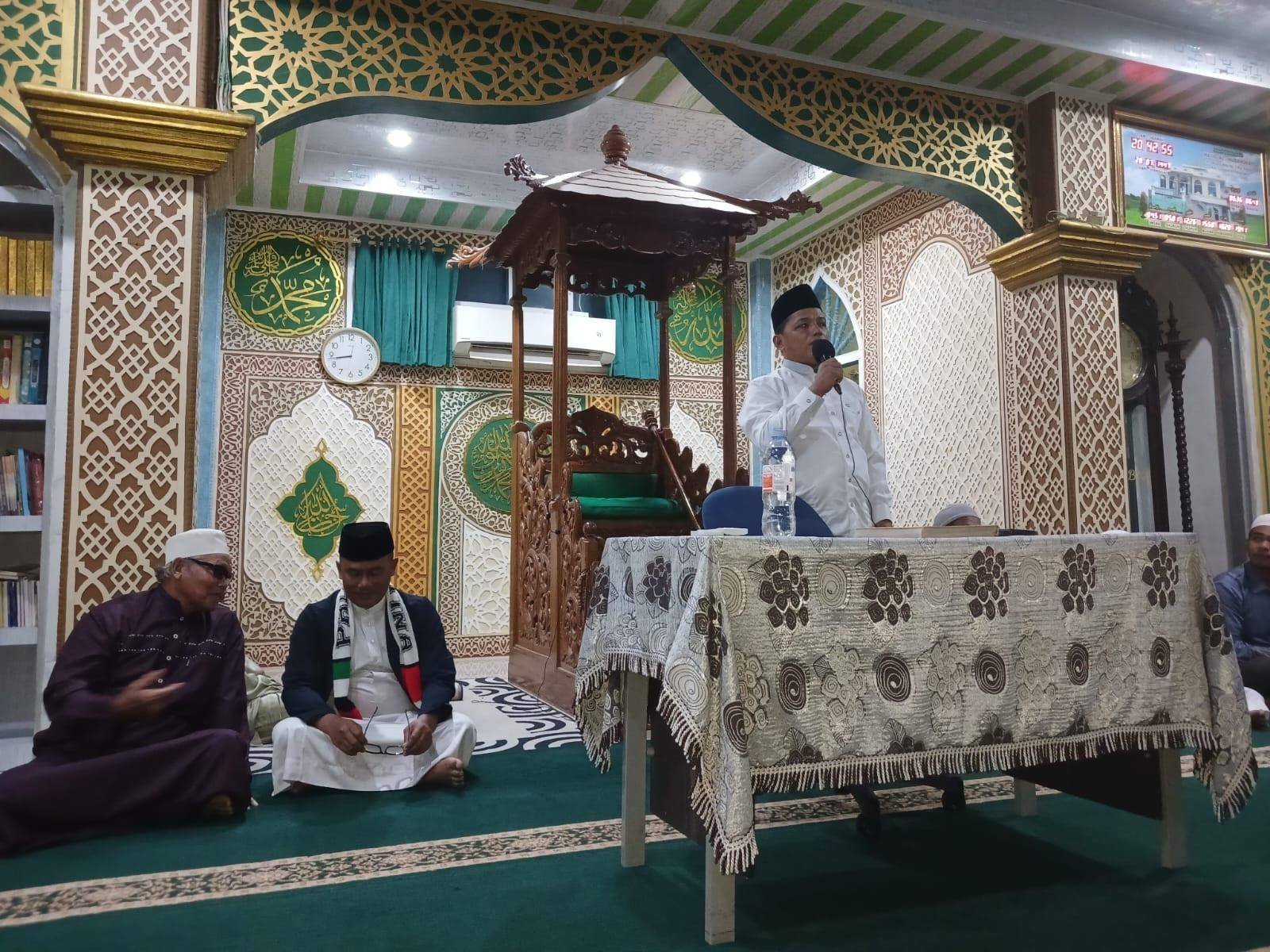 Ka. KUA Lima Puluh Sosialisasikan GAS Pencatatan Nikah di Masjid Al Mubarokah