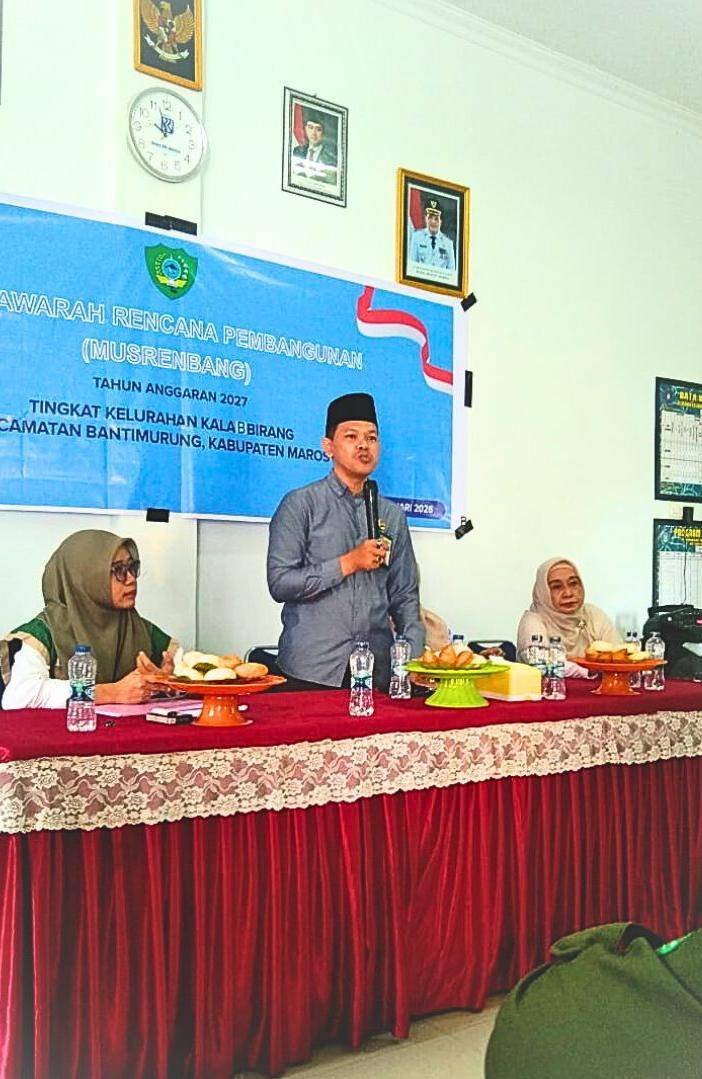 Musrenbang Kelurahan Kalabbirang, Ka. KUA Bantimurung Sampaikan Penguatan Layanan KUA