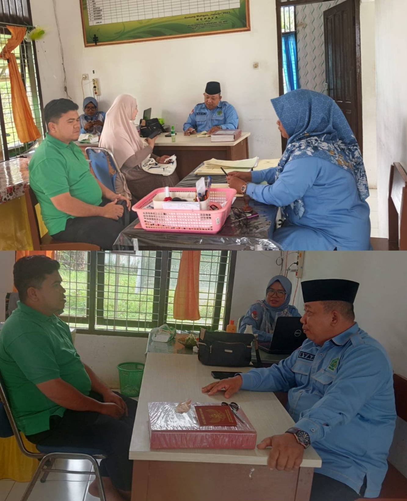 Ka. KUA Gunung Maligas Menerima Pelayanan Masyarakat