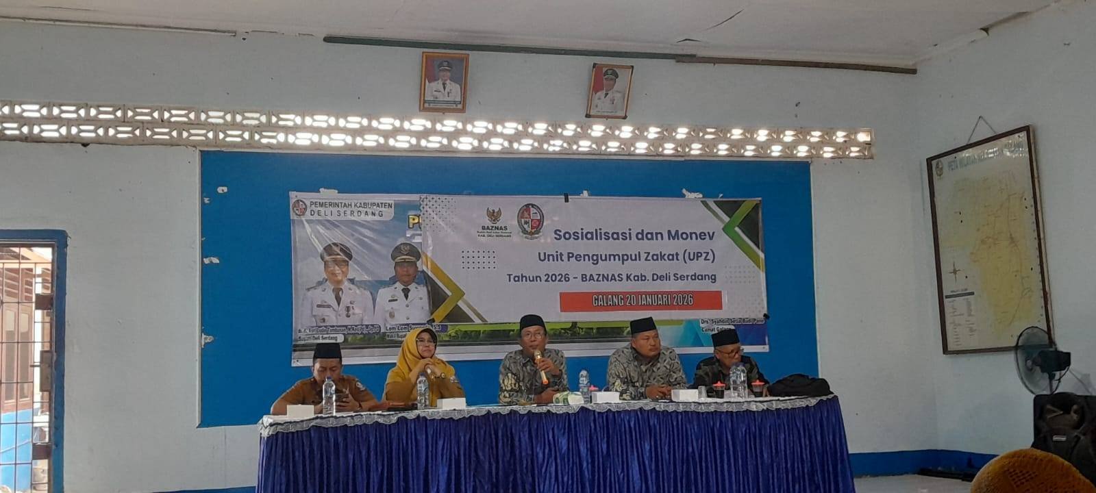 KUA Galang Hadiri Sosialisasi dan Monev UPZ Bersama BKM Se-Kecamatan Galang di Kantor Camat