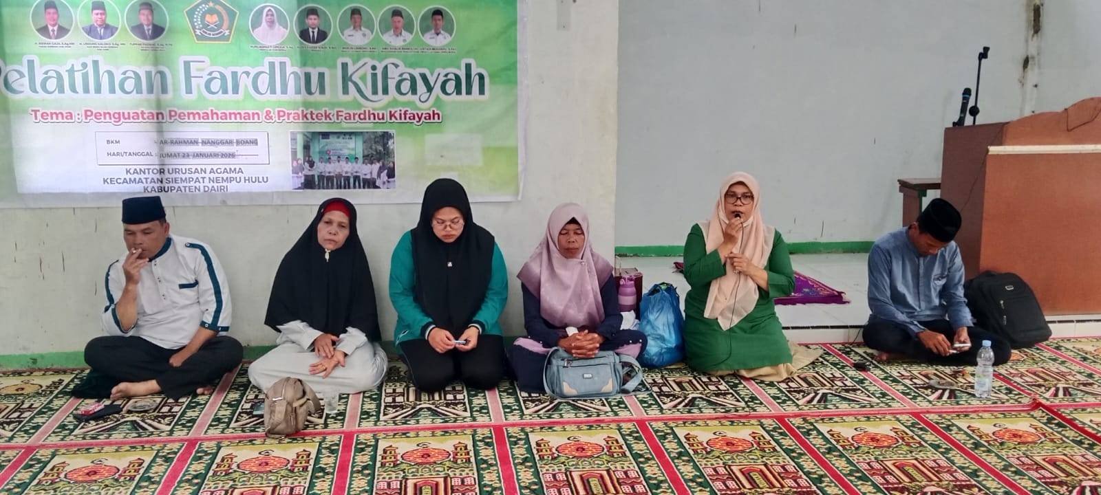 Tingkatkan Kepedulian Umat, KUA Sinehu Gelar Pelatihan Fardhu Kifayah di BKM Ar-Rahman