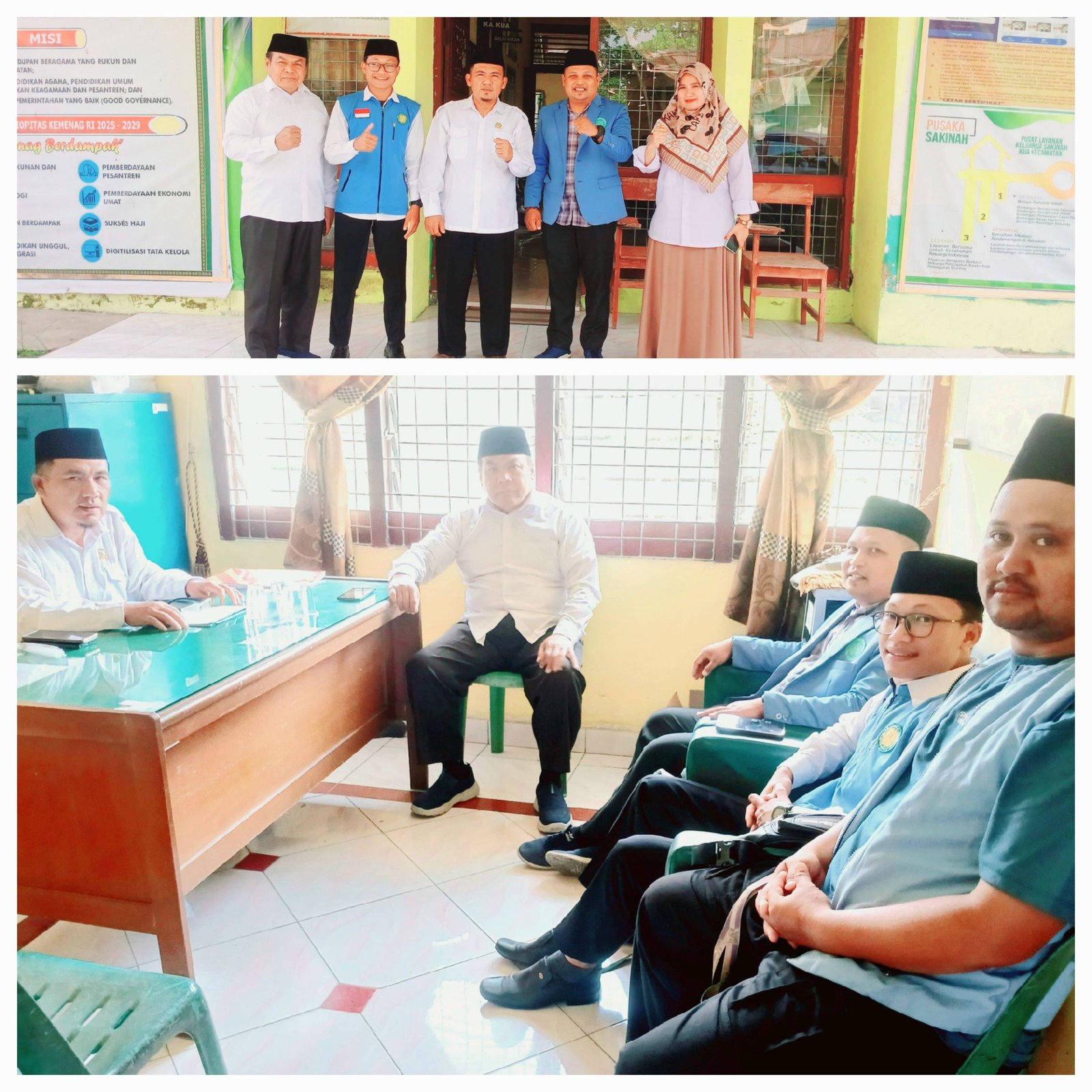KUA Lubuk Pakam Terima Audiensi BKPRMI, Bahas Penguatan, Pembinaan dan Pemberdayaan Pemuda Masjid dan Umat