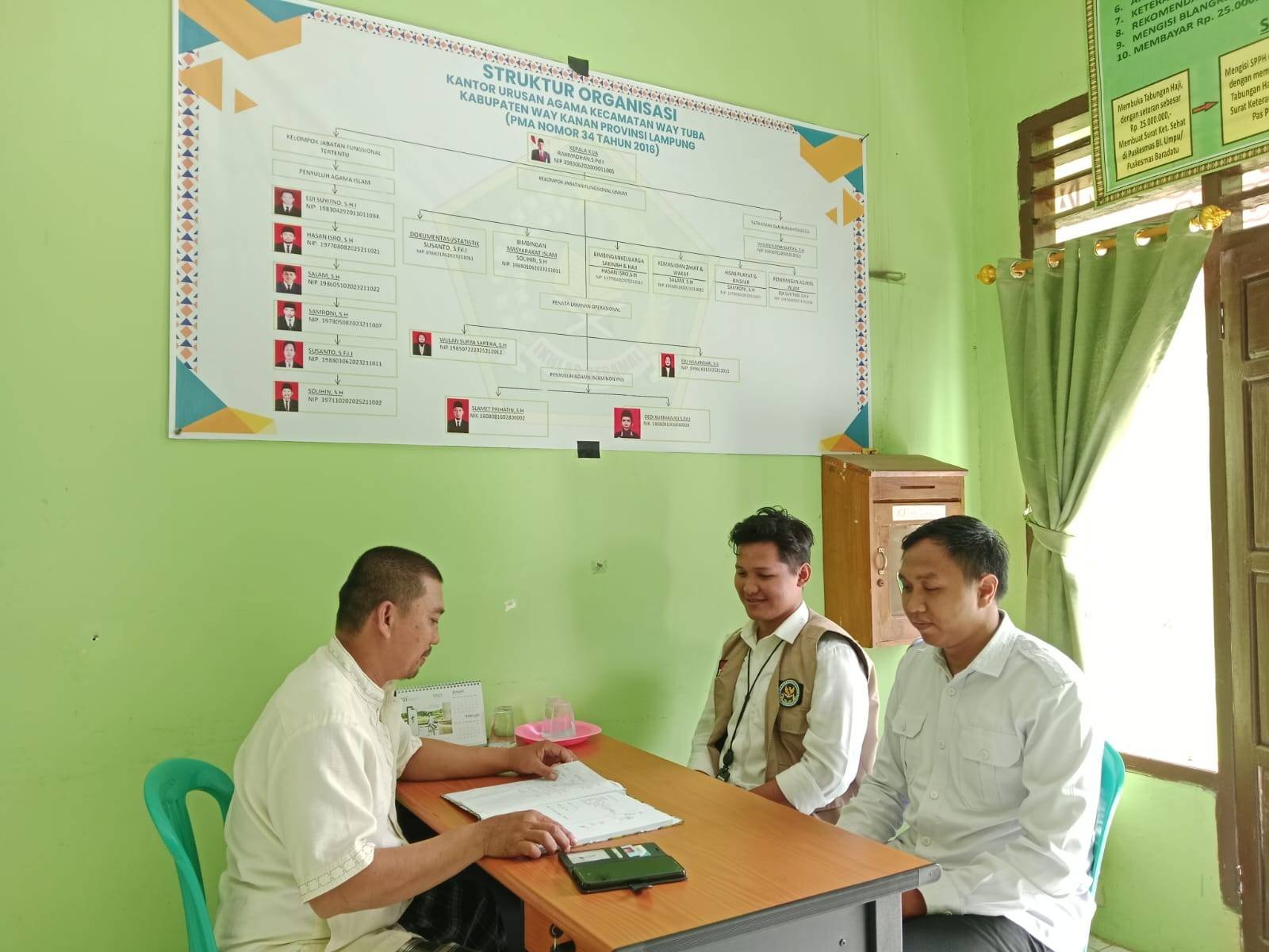 KUA Way Tuba Terima Kunjungan Konsultasi Syariah SPPG Way Tuba  