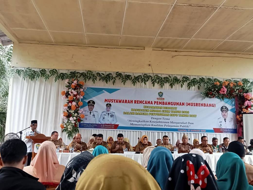 KUA Berdoa di Musrenbang Tingkat Kecamatan Benakat