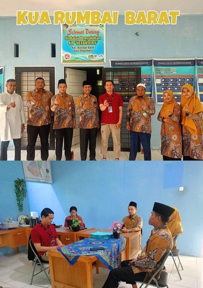KUA Rumbai Barat Jalin Kerja Sama Pembinaan Calon Pengantin dengan Balai Penyuluhan KB Sejahtera