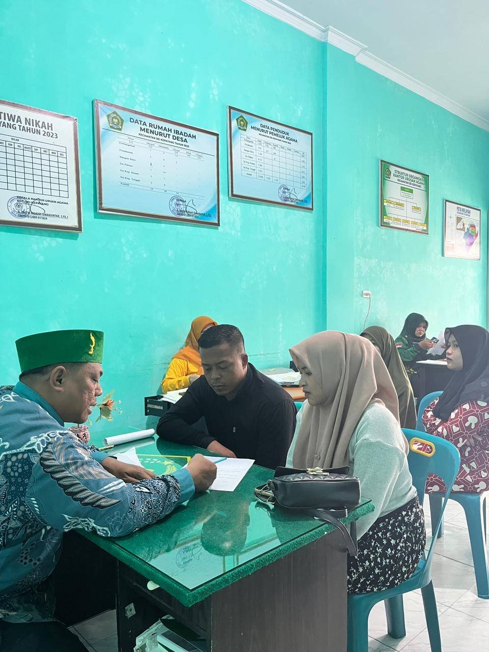 Bimwin KUA Sei Kepayang, Catin Ikuti Pre-Test hingga Post-Test demi Terwujudnya Keluarga Sakinah