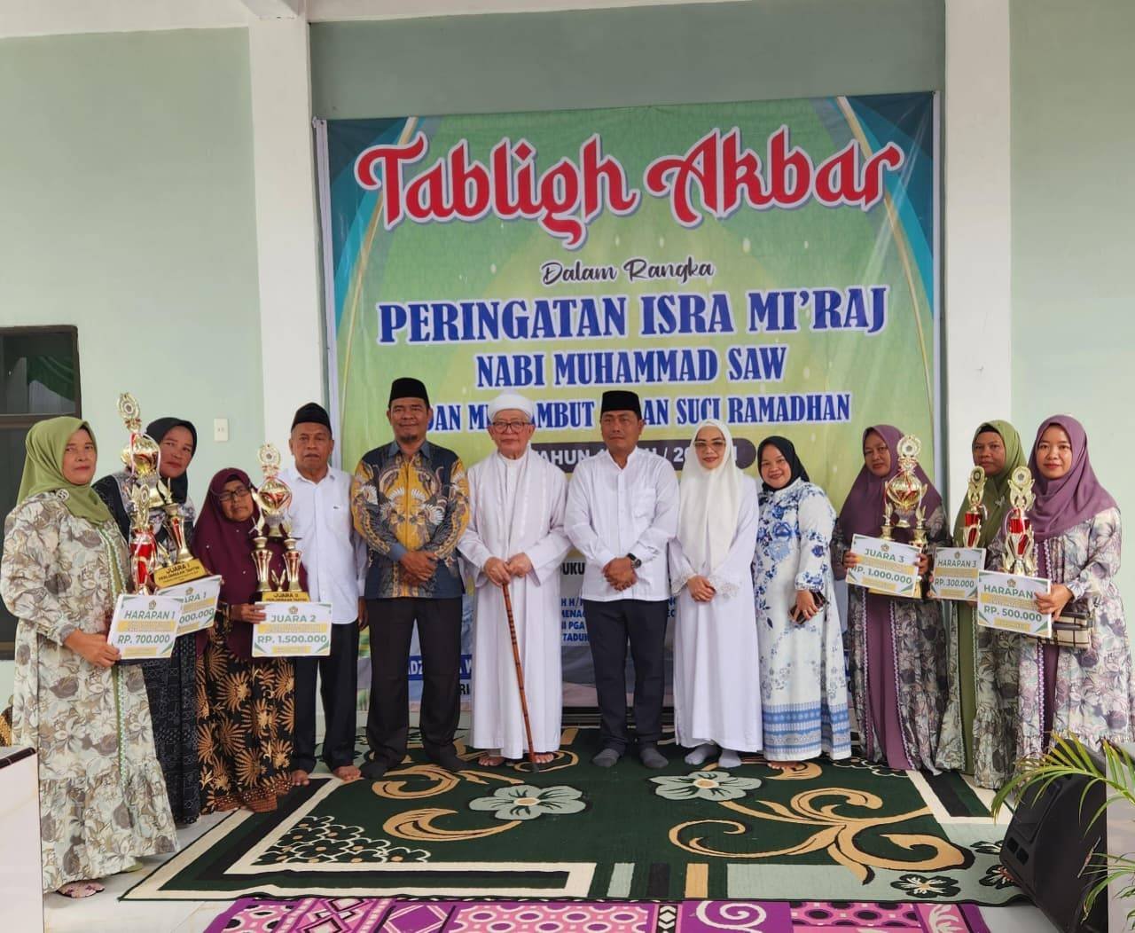 Semarak Isra’ Mi’raj dan Sambut Ramadan 1447 H, KUA STM Hilir Hadiri Tabligh Akbar dan Serahkan Hadiah Lomba Tahtim Perwiritan
