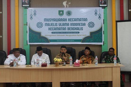 Kepala KUA Kecamatan Bengkalis Hadiri dan Ikuti MUSCAM MUI Kecamatan Bengkalis