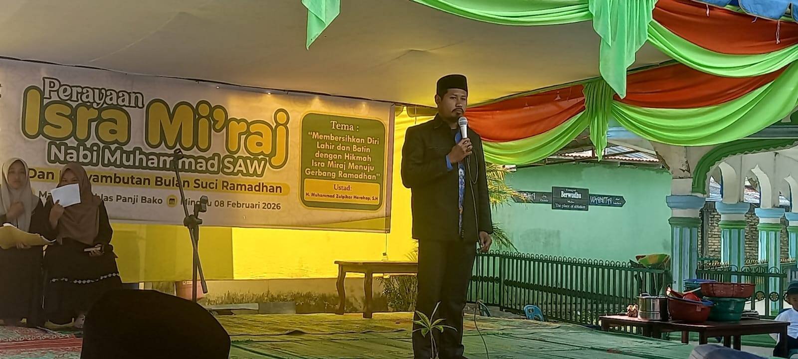 Mengetuk Hati Lewat Isra Mikraj, Ka. KUA Sitinjo Hadir di Masjid Al Ikhlas Panji Bako