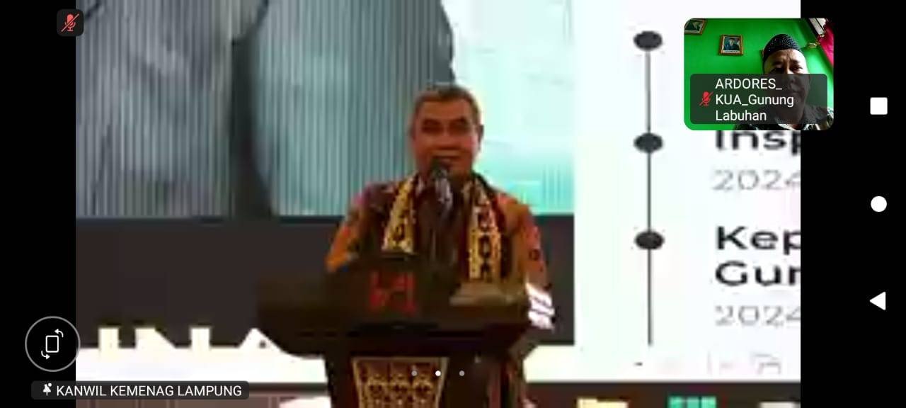 Kepala KUA Gunung Labuhan Ikuti Rakerwil Kemenag Provinsi Lampung Secara Daring