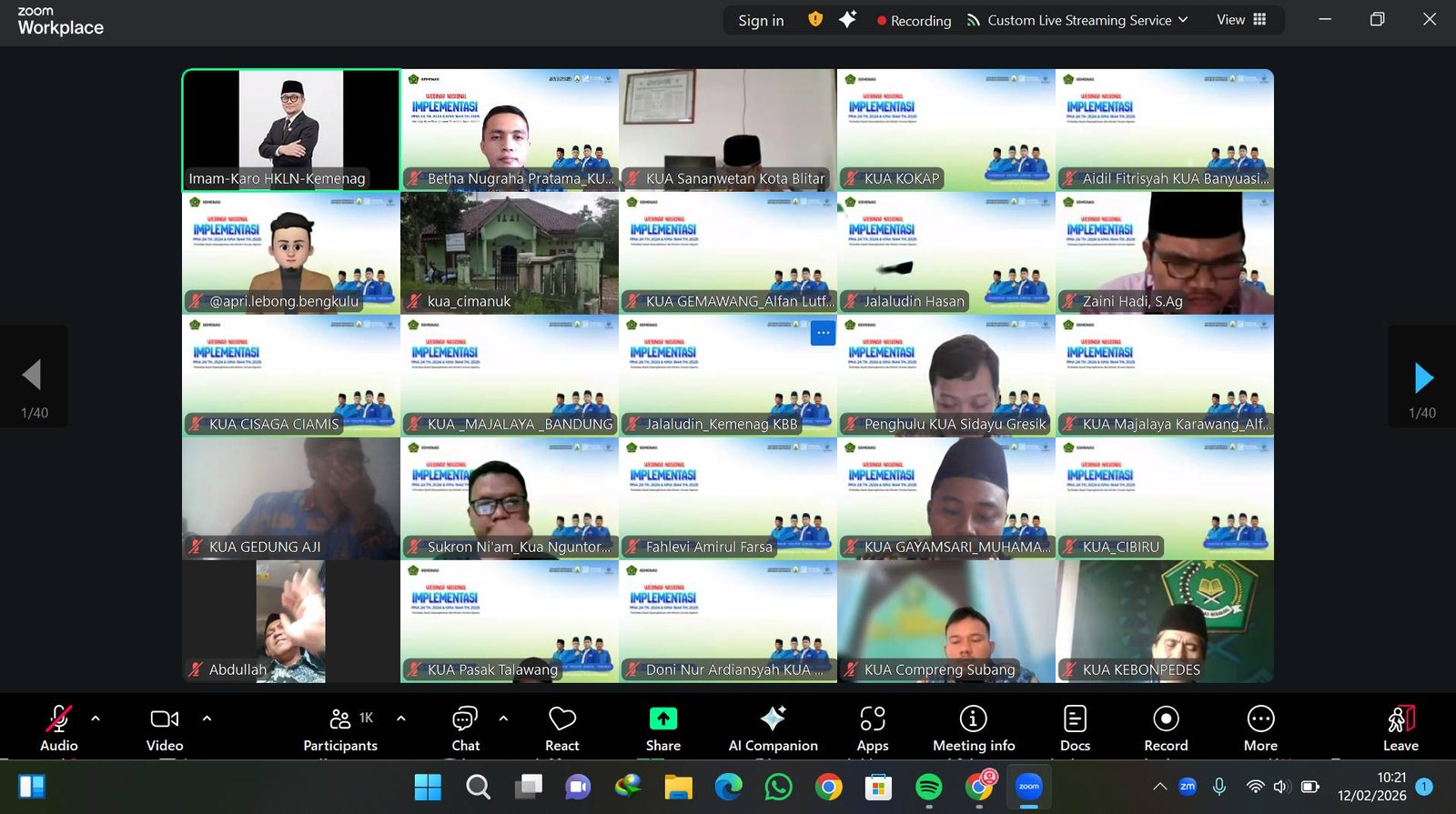Webinar Nasional: KUA Tuhemberua Wujudkan Keselarasan Implementasi PMA dan KMA Terbaru