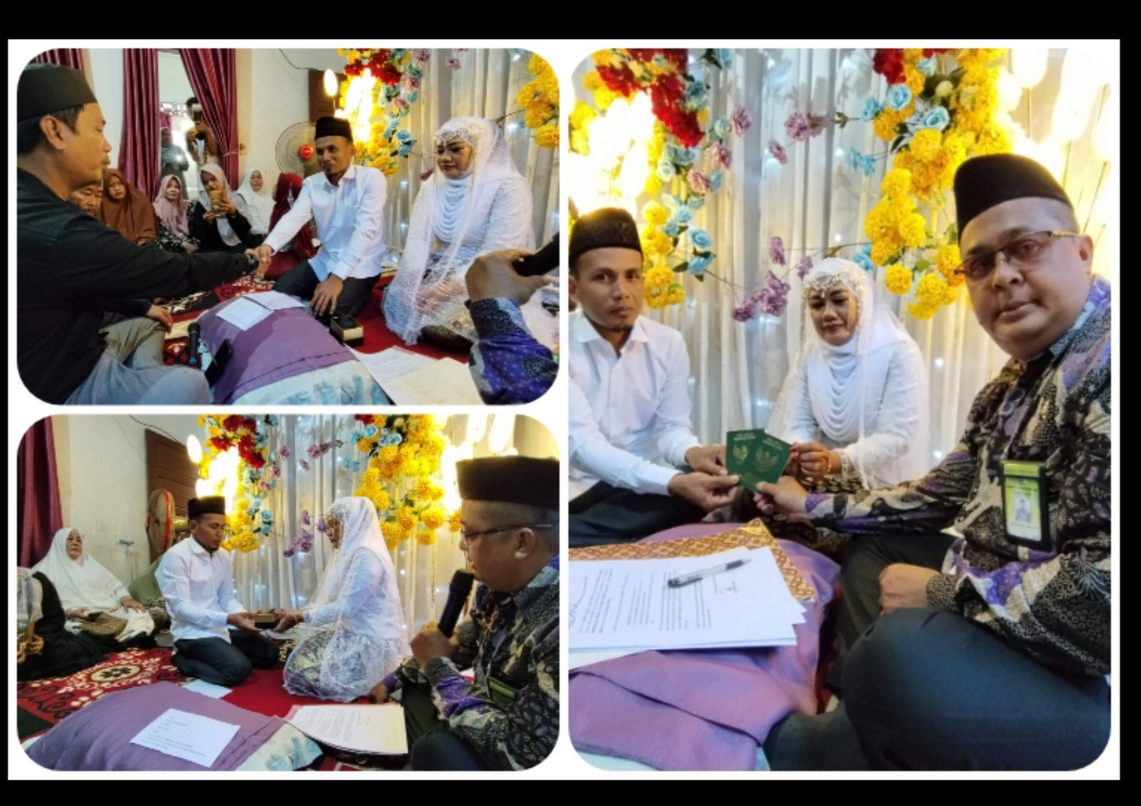 Ka. KUA Bosar Maligas Laksanakan Pencatatan Pernikahan di Tengah Masyarakat