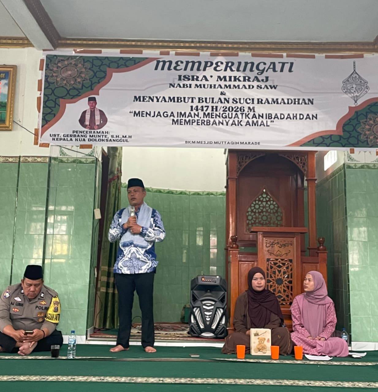 Kepala KUA Doloksanggul Sampaikan Tausiyah Isra Mikraj dan Penyambutan Bulan Suci Ramadan