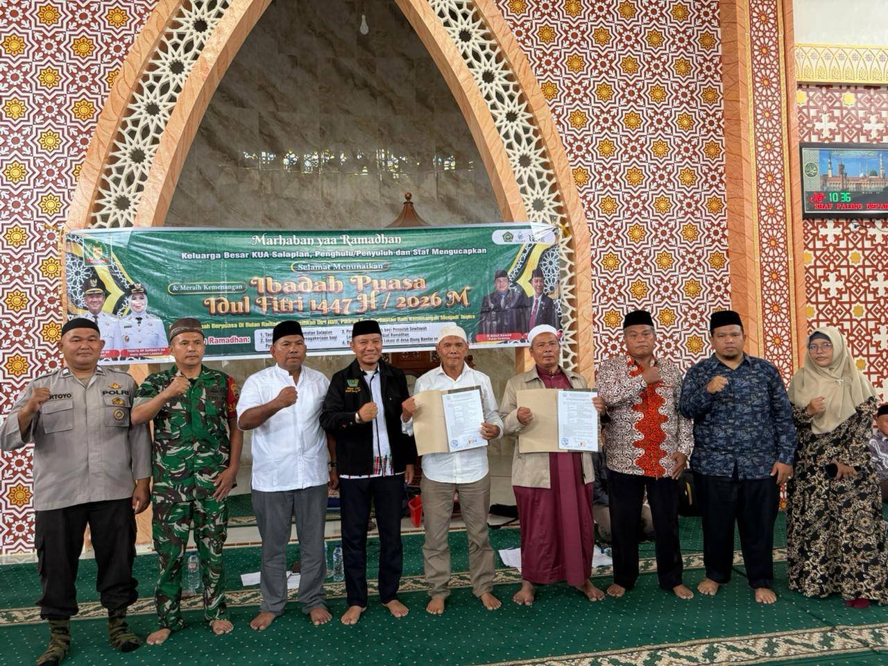 KUA Salapian Tandatangani Nota Kerjasama Masjid Prioritas Kecamatan