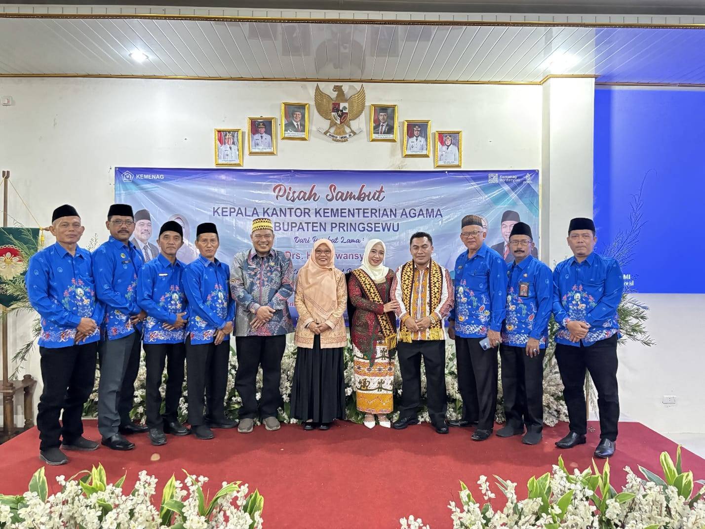 PC APRI Kab.Pringsewu Hadiri Pisah Sambut Plt Kemanag Pringsewu dengan Kepala Kemanag Pringsewu. 