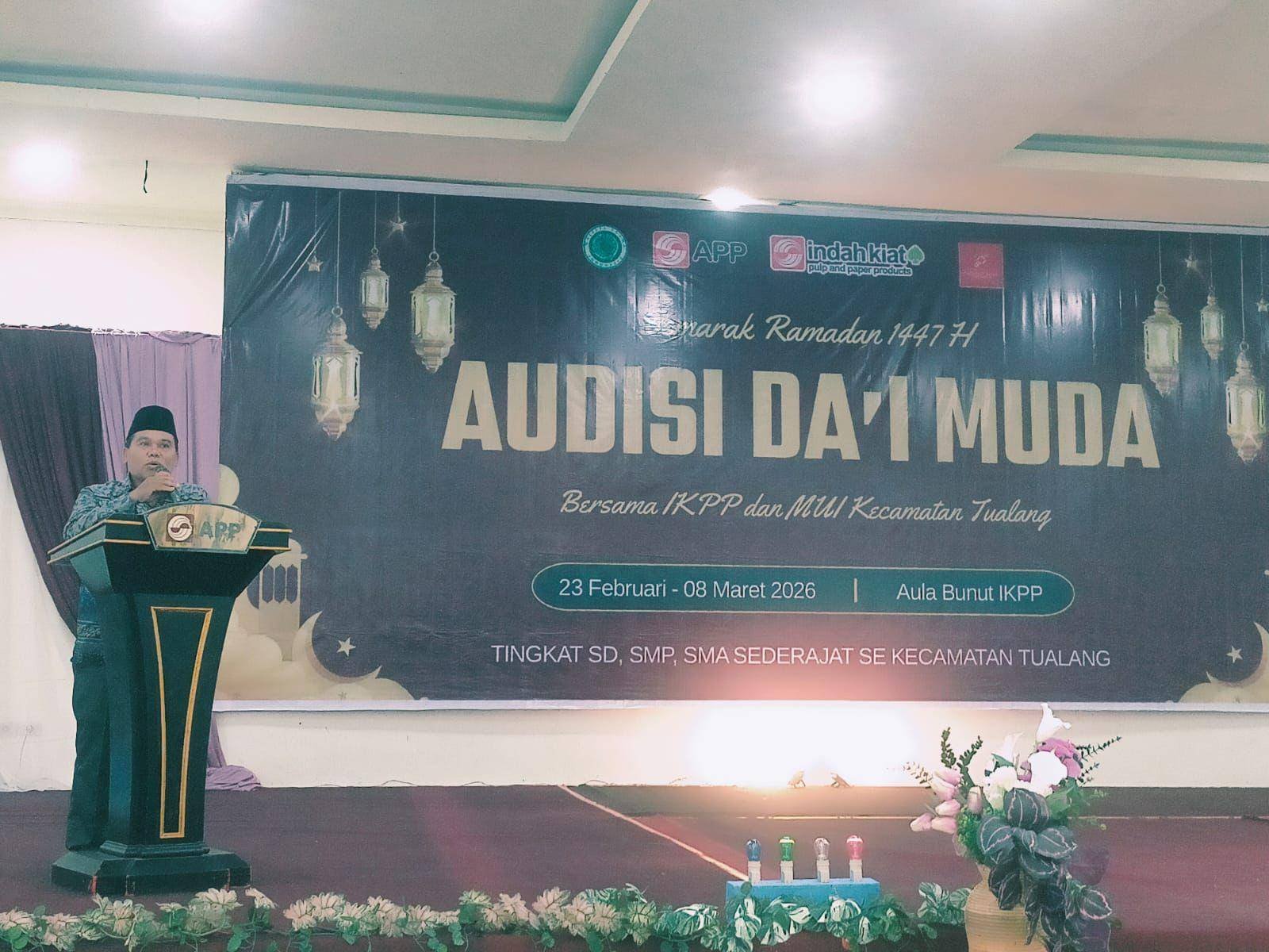 Kepala KUA Tualang Hadiri dan Beri Sambutan pada Audisi Dai Muda se-Kecamatan Tualang