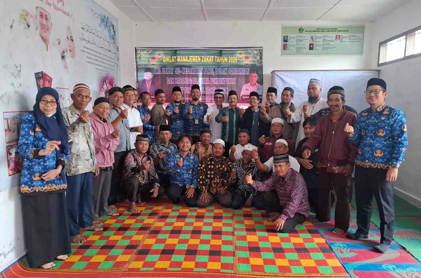 KUA Panei Gelar Diklat Manajemen Zakat Sekaligus Bentuk UPZ Tingkat Kecamatan dan Seluruh Masjid