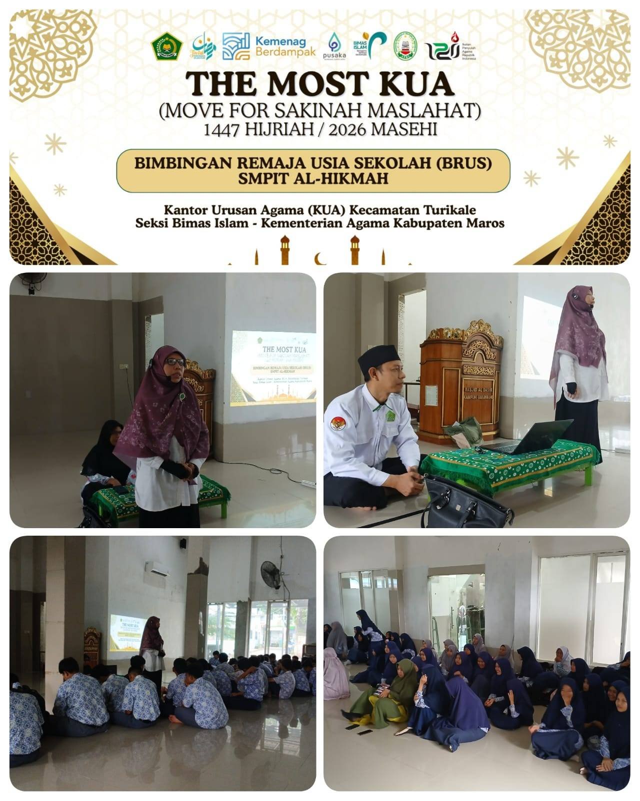 THE MOST KUA (Move for Sakinah Maslahat) Hadir di SMPIT Al-Hikmah Maros
