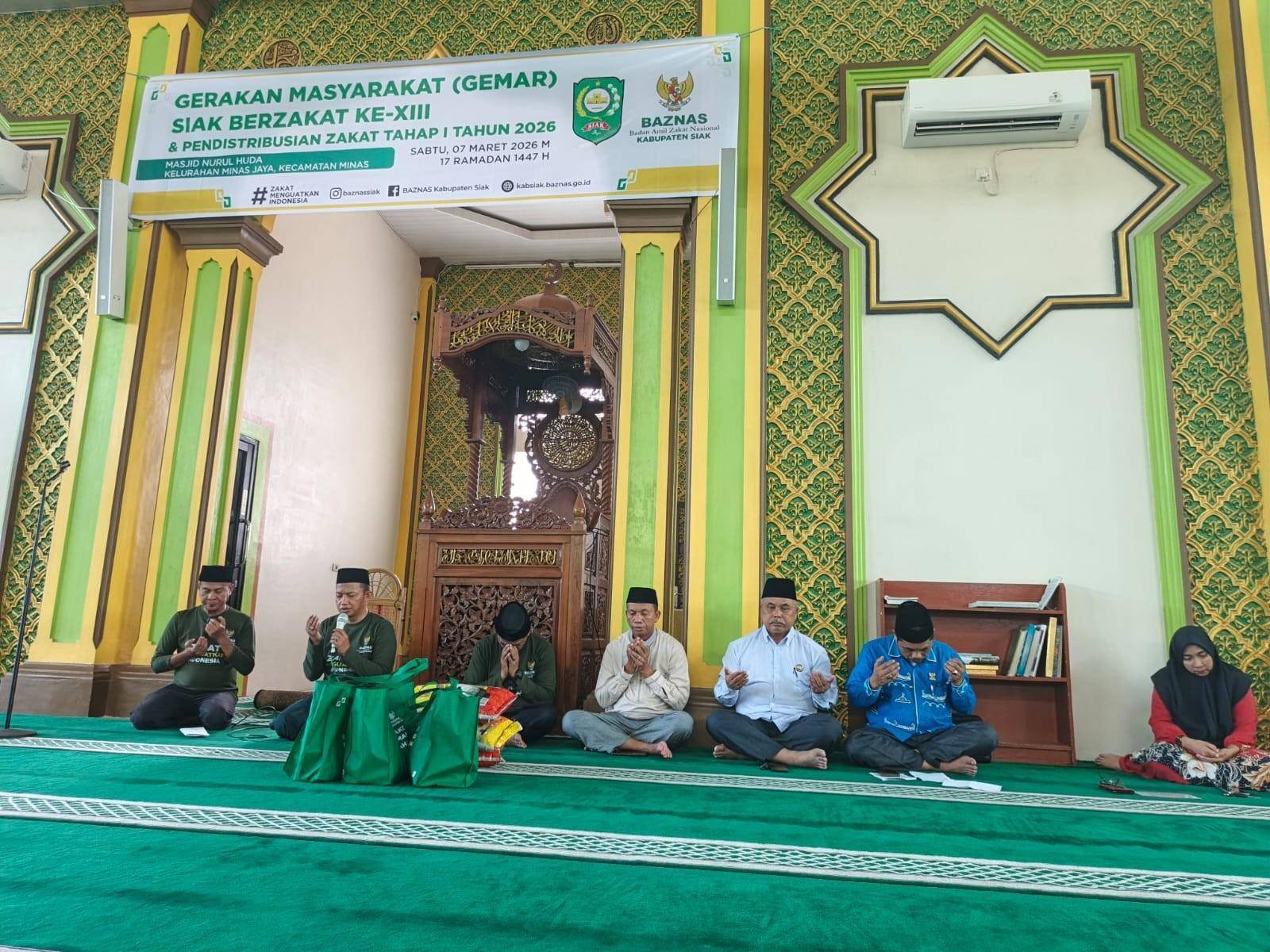 KUA Minas Pimpin Doa pada Gerakan Gemar Zakat XIII, Wujud Kepedulian untuk Sesama