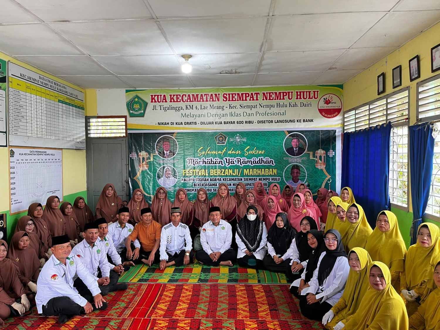 Kepala KUA Sinehu Buka Festival Barzanji dan Marhaban Tingkat Kecamatan