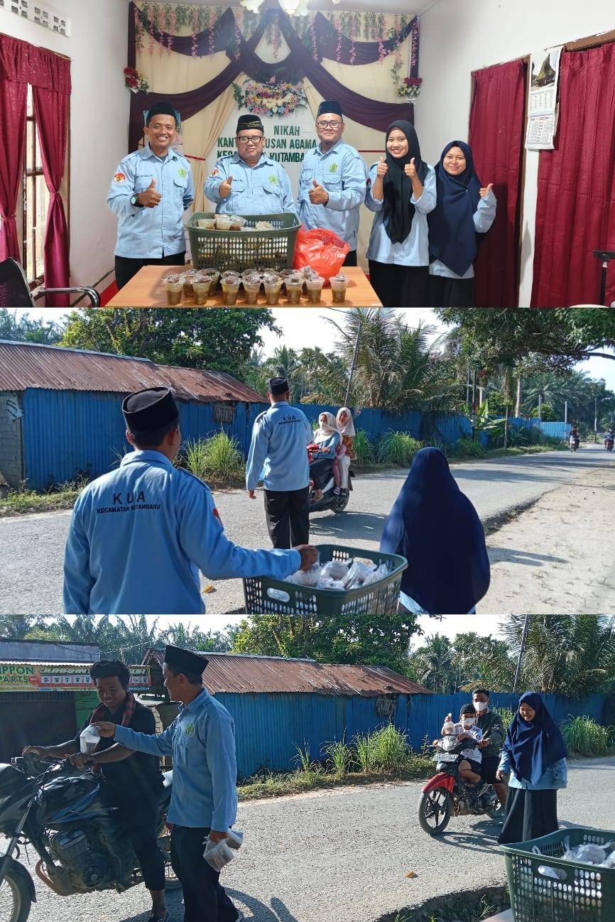 KUA Kutambaru Gelar Kegiatan Berbagi Takjil untuk Masyarakat