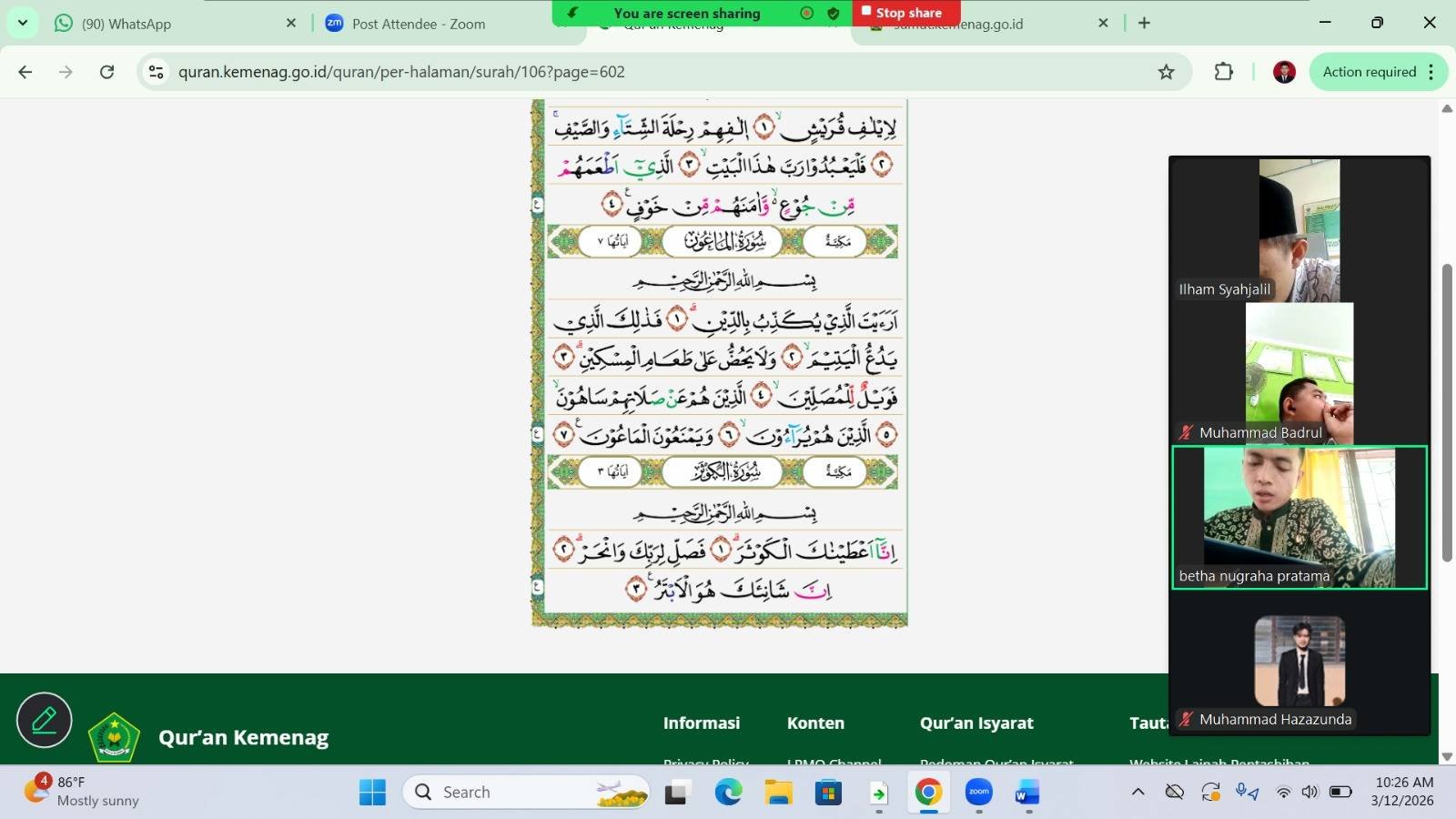 Penghulu KUA Tuhemberua Ikuti Khatam Al-Quran Bersama CPNS Penghulu Akt 2025