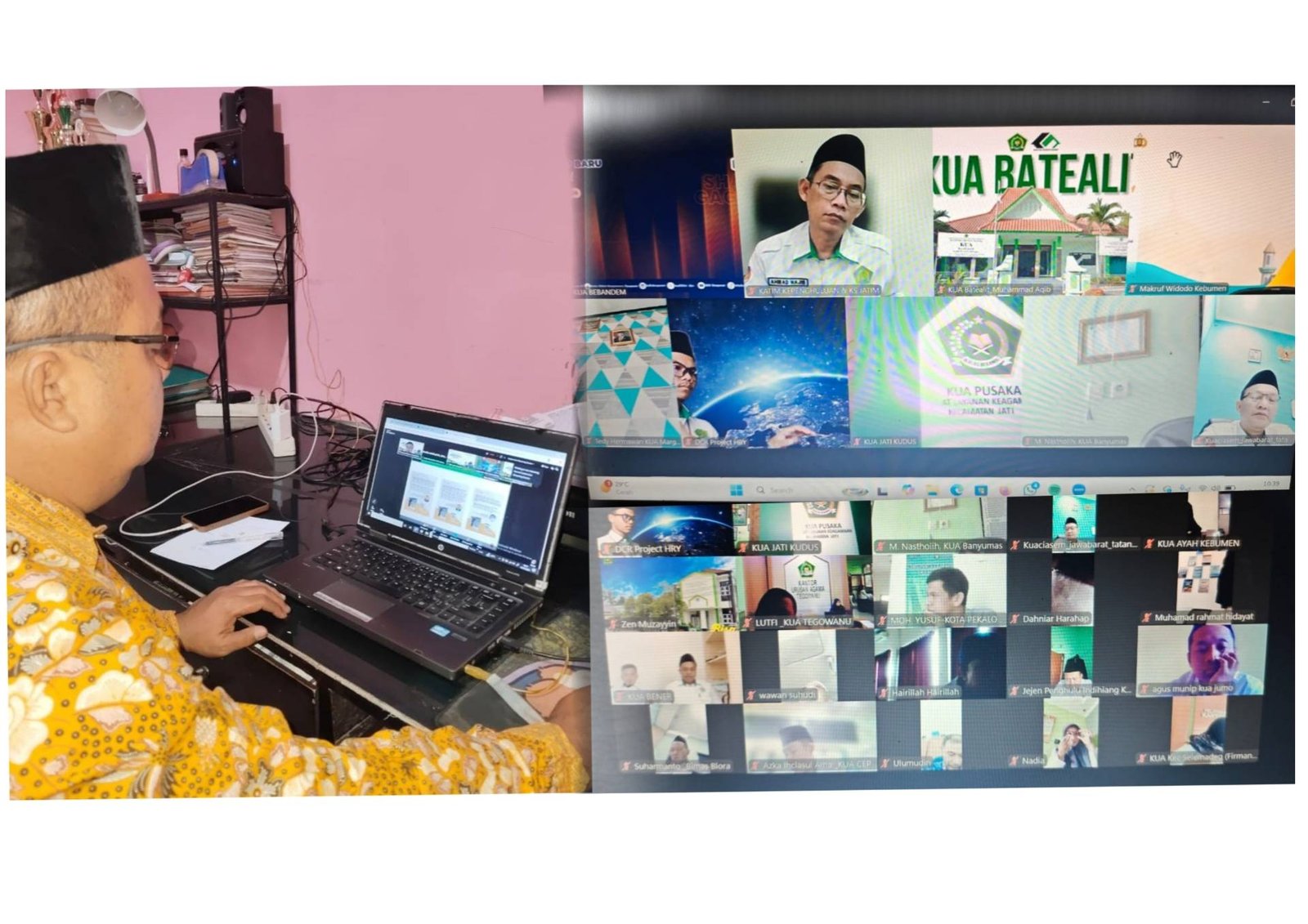 Adaptasi Layanan di Masa Transisi SIMKAH, Ka. KUA Bosar Maligas Ikuti Webinar Subdit Kepenghuluan