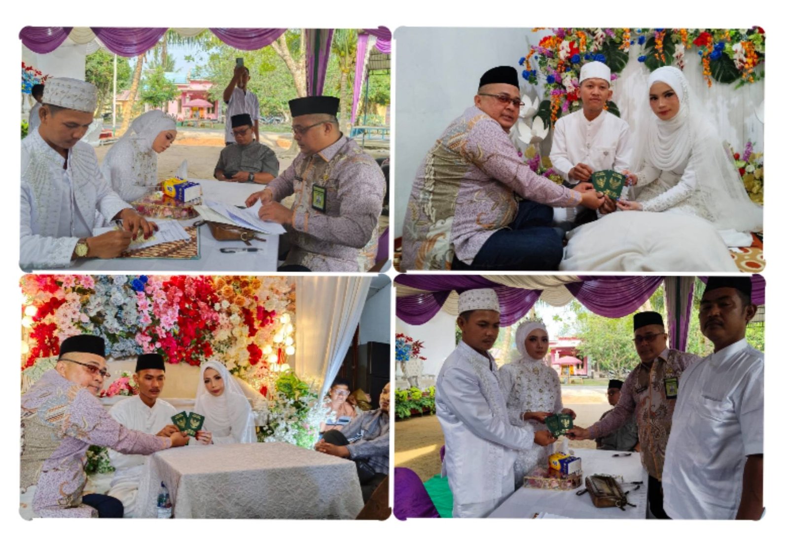 Tak Kenal Lelah, Ka. KUA Bosar Maligas Hadir di 4 Lokasi untuk Pencatatan Pernikahan