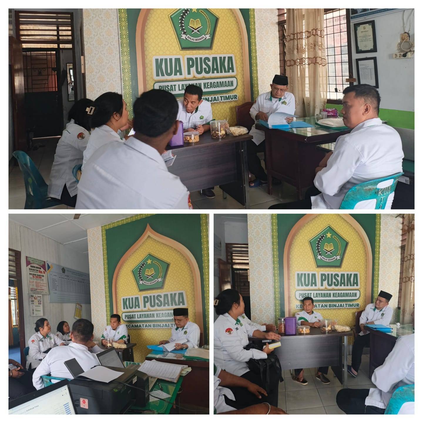 KUA Binjai Timur Bahas Permasalahan Pembangunan Rumah Ibadah Bersama Kemenag Kota Binjai