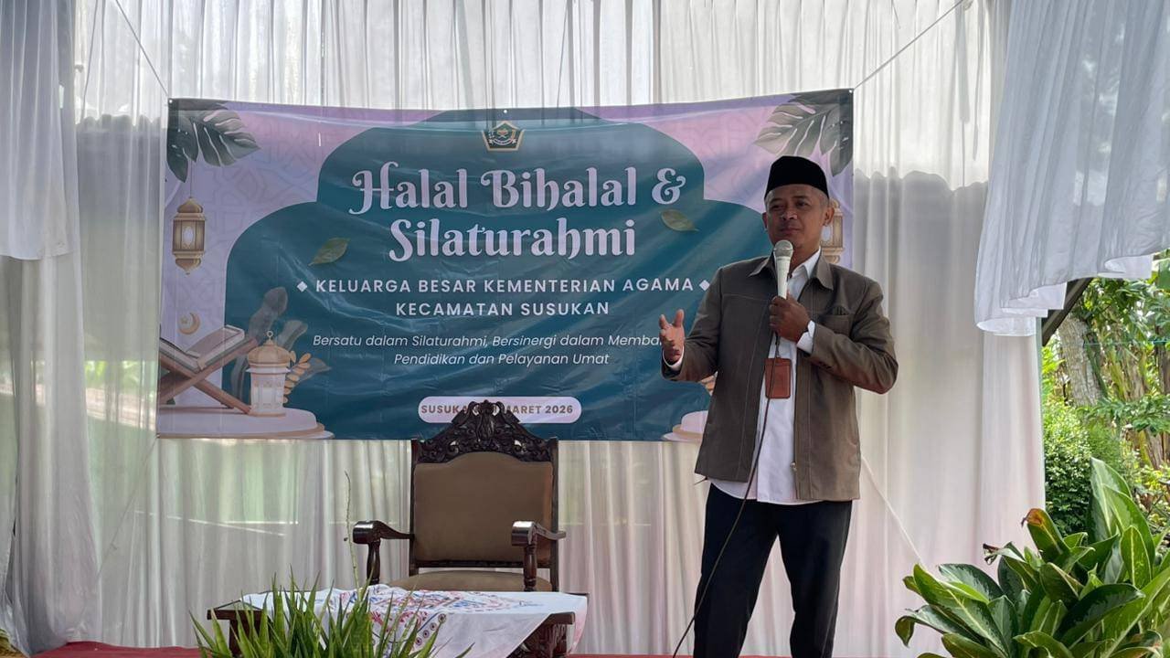 KUA Susukan Pimpin Ikrar! Halal bi Halal Keluarga Kemenag Susukan Bangun Sinergi Lintas Lembaga Sekaligus Penguatan Komitmen Bersama