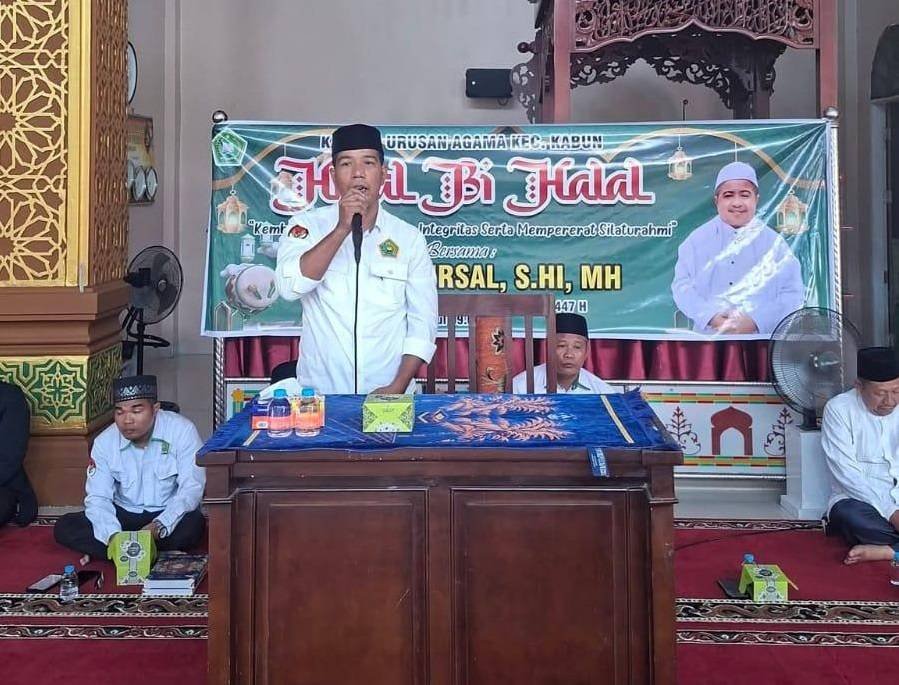Pererat Silaturahmi dan Jaga Integritas, KUA Kabun Gelar Halal Bihalal Bersama ASN se-Kecamatan