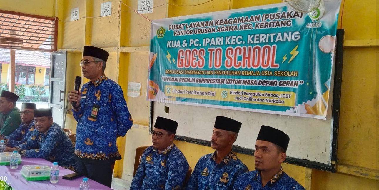Perkuat Akhlak Siswa, KUA Keritang Gelar Bimbingan Remaja di MA As’ad dan MTs Nurul Ihsan