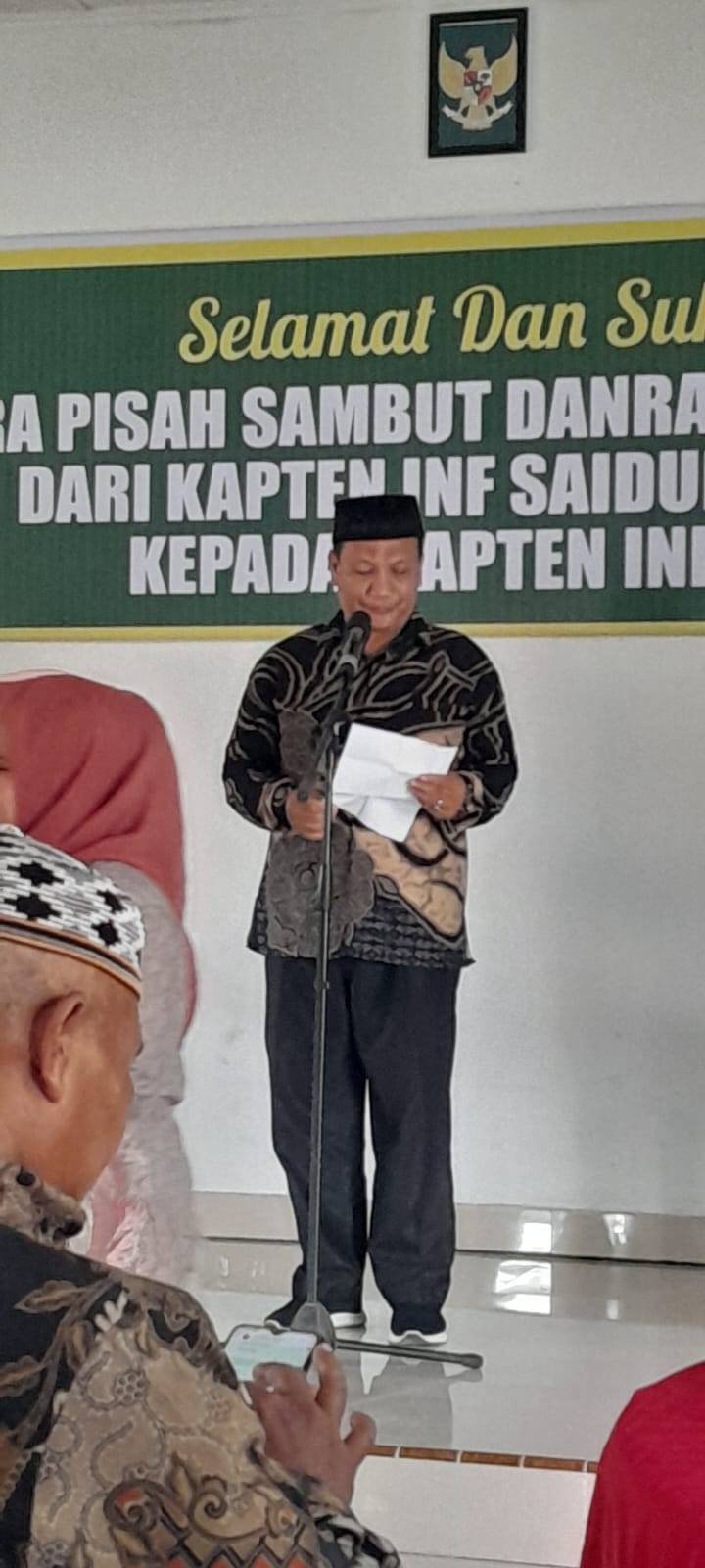 Kepala KUA Galang Hadiri dan Pimpin Doa Acara Pisah Sambut Danramil 18/Galang