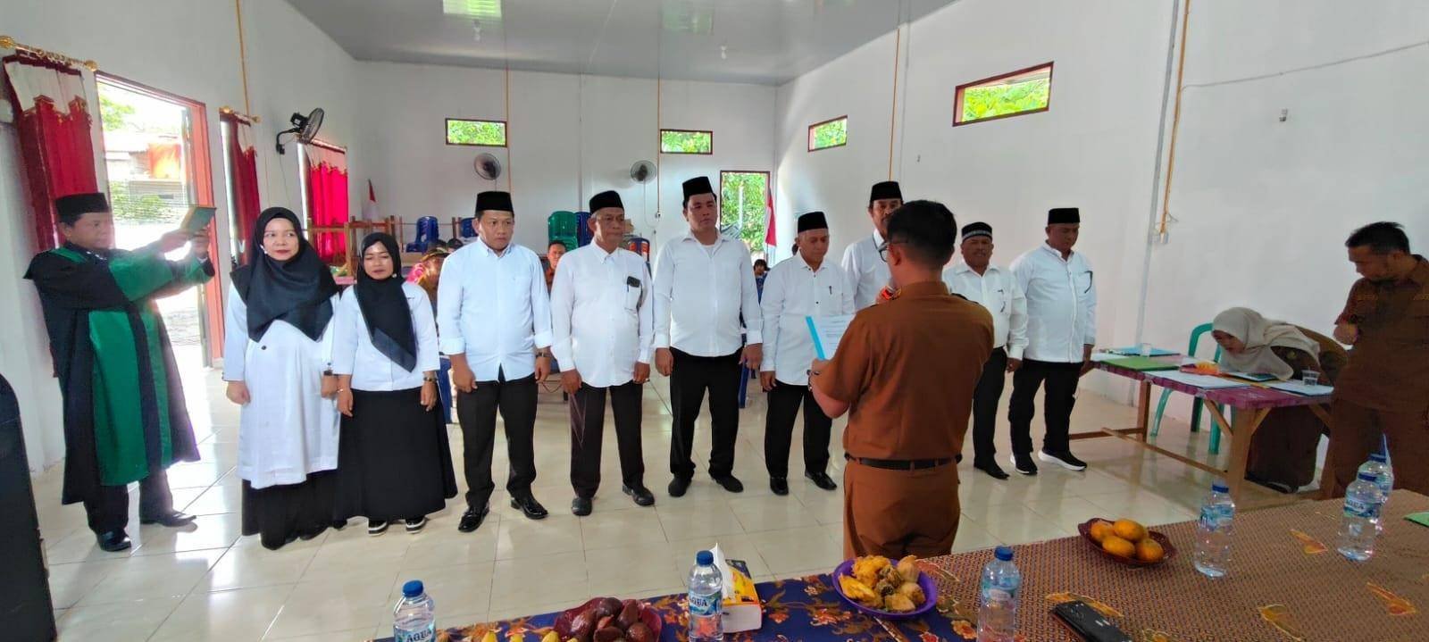 Hadiri Pelantikan BPD Sukaramai, Kepala KUA Tapung Hulu Tekankan Sinergitas Membangun Desa