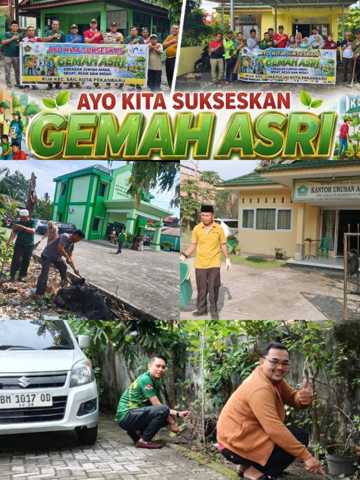 Jajaran KUA  Sukseskan GEMAH ASRI Di Kota Pekanbaru  