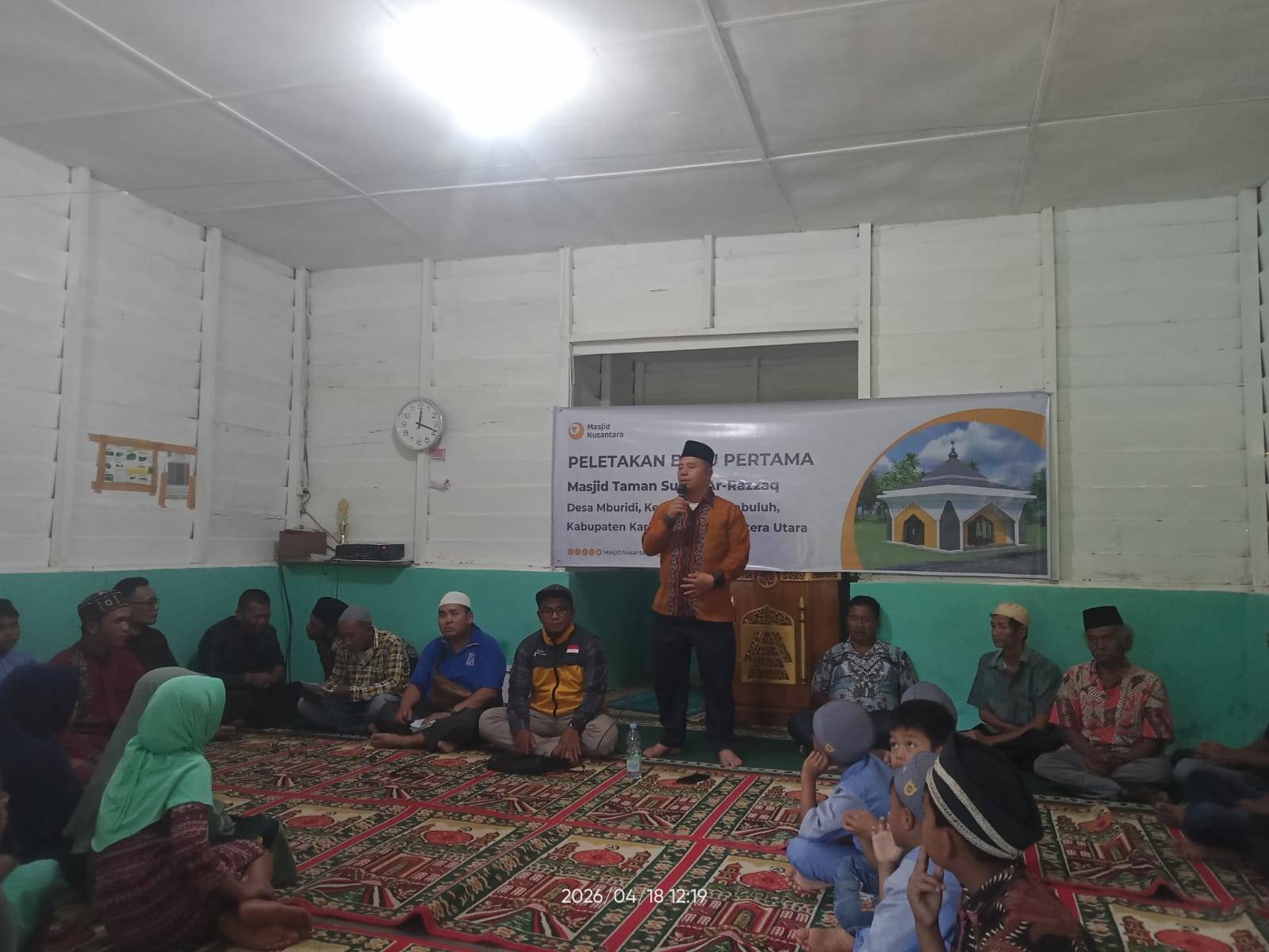 Ketua PC APRI Karo Resmikan Peletakan Batu Pertama Masjid Al Kautsar