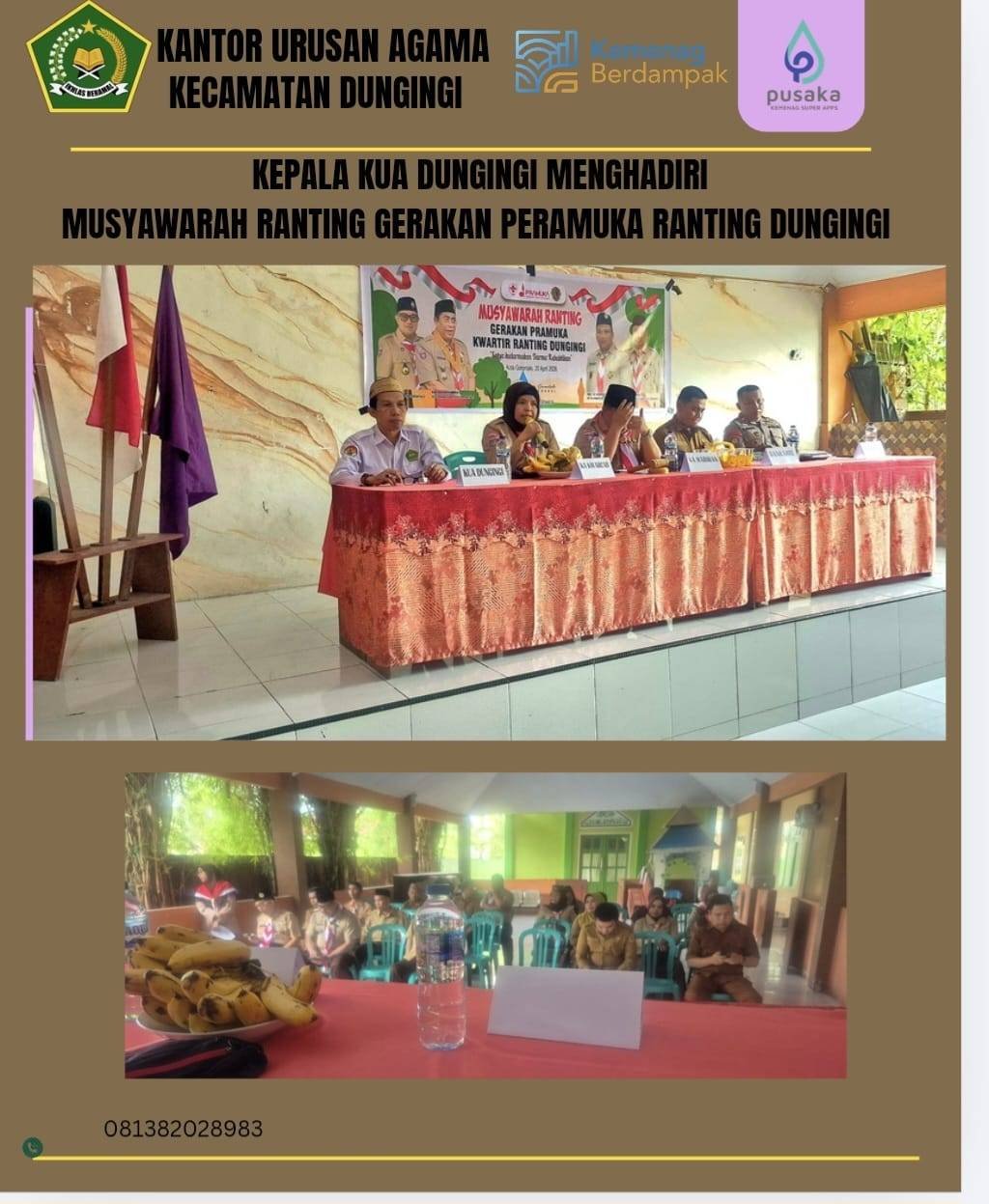 Kepala KUA Dungingi Hadiri Musyawarah Ranting Gerakan Pramuka Kwartir Ranting Dungingi