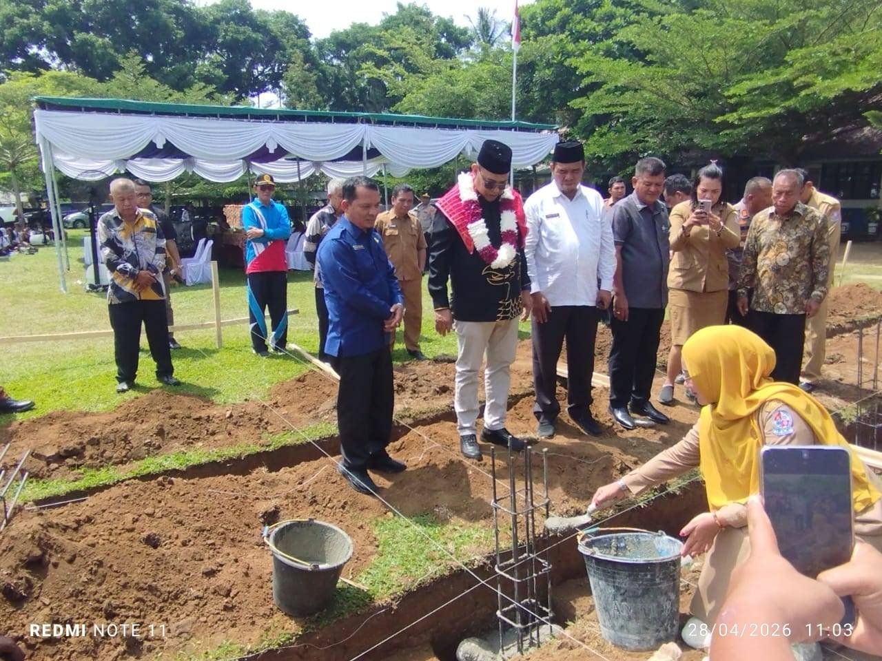 Kepala KUA STM Hilir Hadiri Peletakan Batu Pertama Gedung Baru SMP Swasta KAVRI