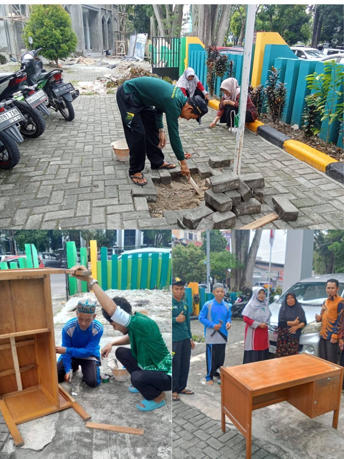 Dukung Gerakan ASRI, KUA Pekanbaru Kota Gelar Kegiatan Bersih-Bersih Kantor.
